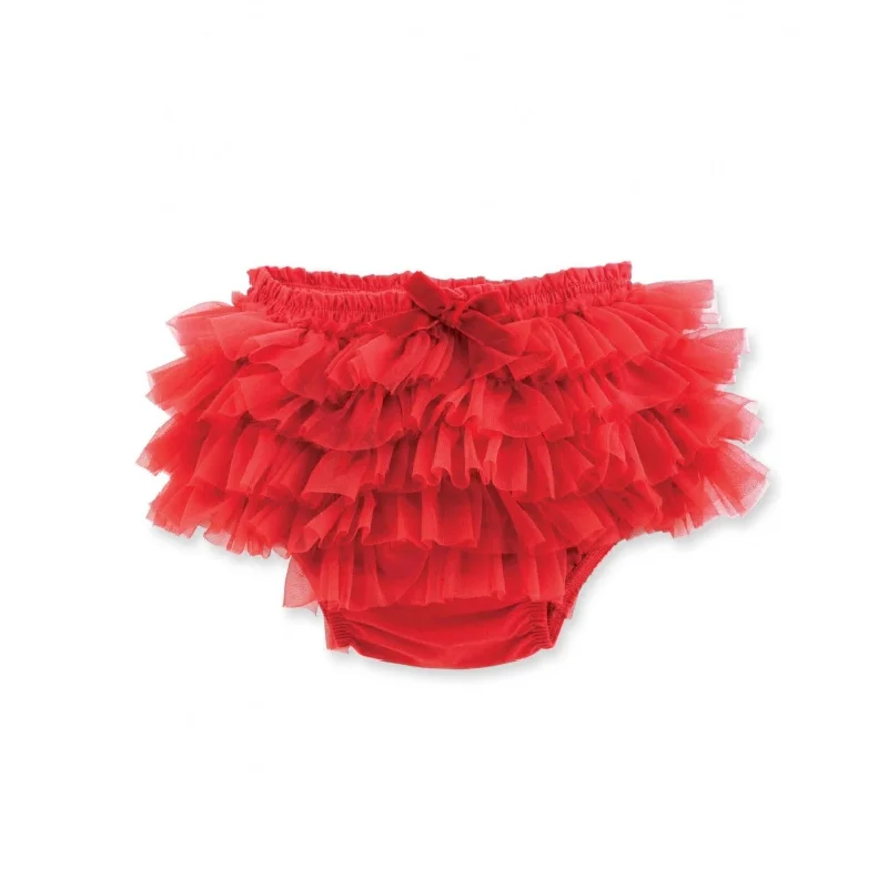 Mud Pie Star Red Ruffle Chiffon Bloomer