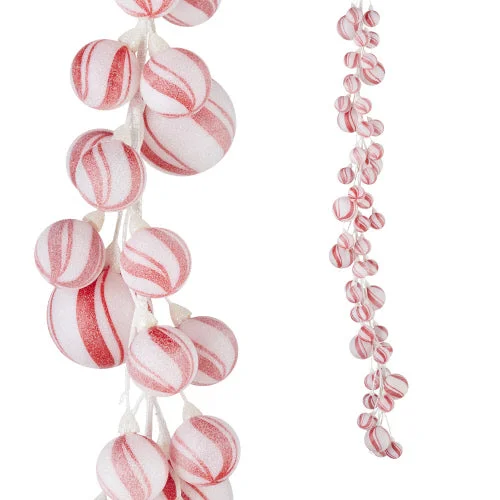 Peppermint Stripe Ball Garland