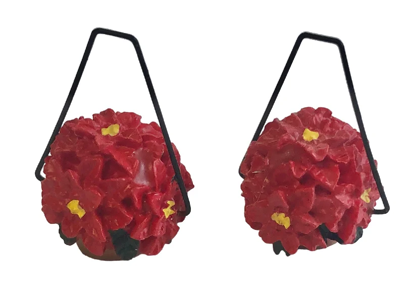 Poinsettia Baskets-Set of 2