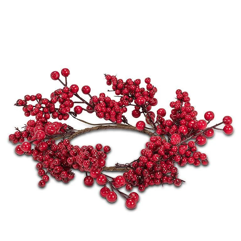 Red Berries Candle Ring