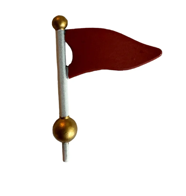 Red Flag with White Pole