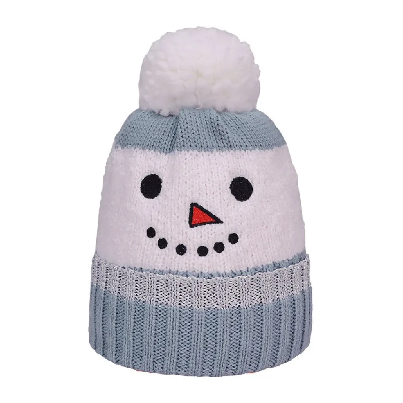 Knit Snowman Beanie Hat - Fashion by Mirabeau