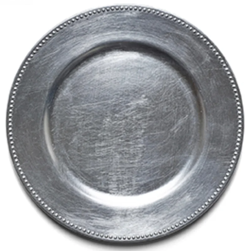 Silver Beaded Charger Plate