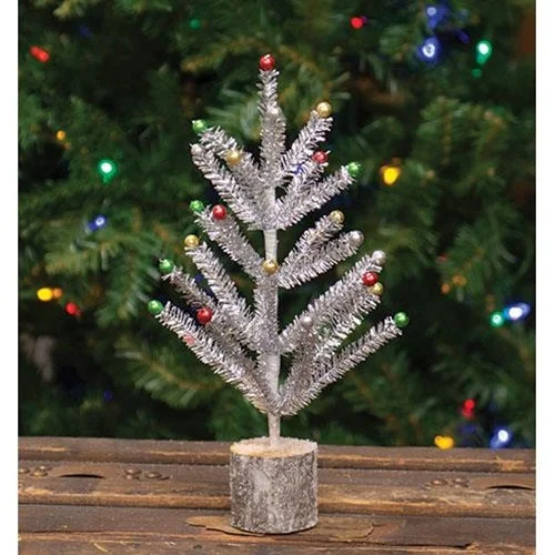 Snazzy Silver Tinsel Tree 12