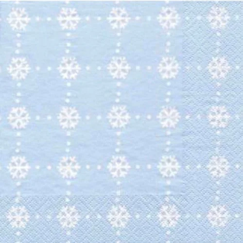 Snowflakes on Light Blue Lunch Napkins