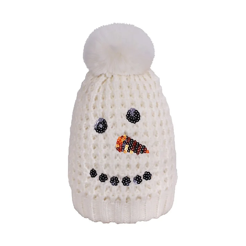 Snowman Sequin Beanie