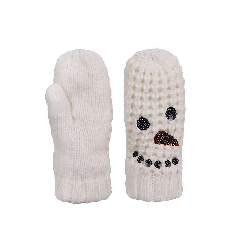 Snowman Sequin Mittens