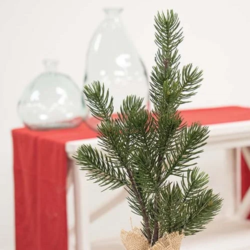 Table Spruce Tree w Burlap Base 14