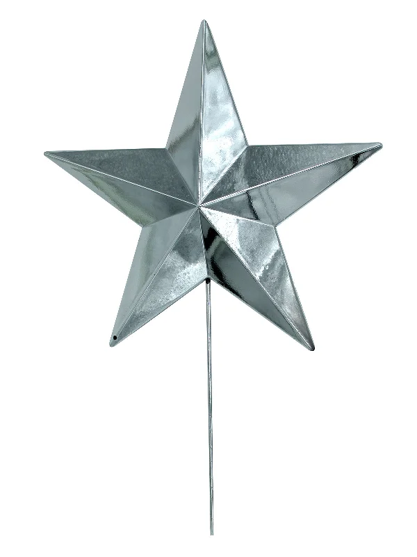 Tree Topper - Star Christmas Tree Topper 30cm Silver