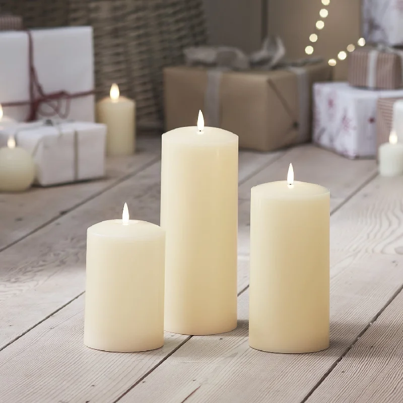 TruGlow® Ivory Chapel Candle Trio