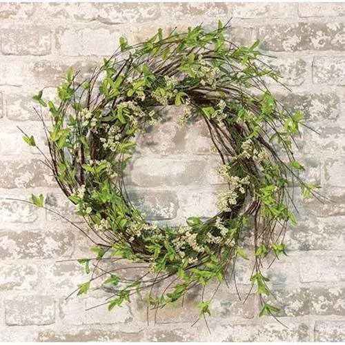 Twig Leaf & Sprite Wreath, 24"