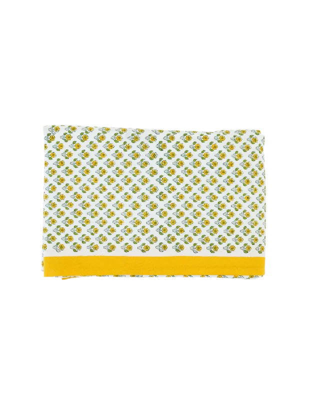 Yellow Dainty Floral Tablecloth