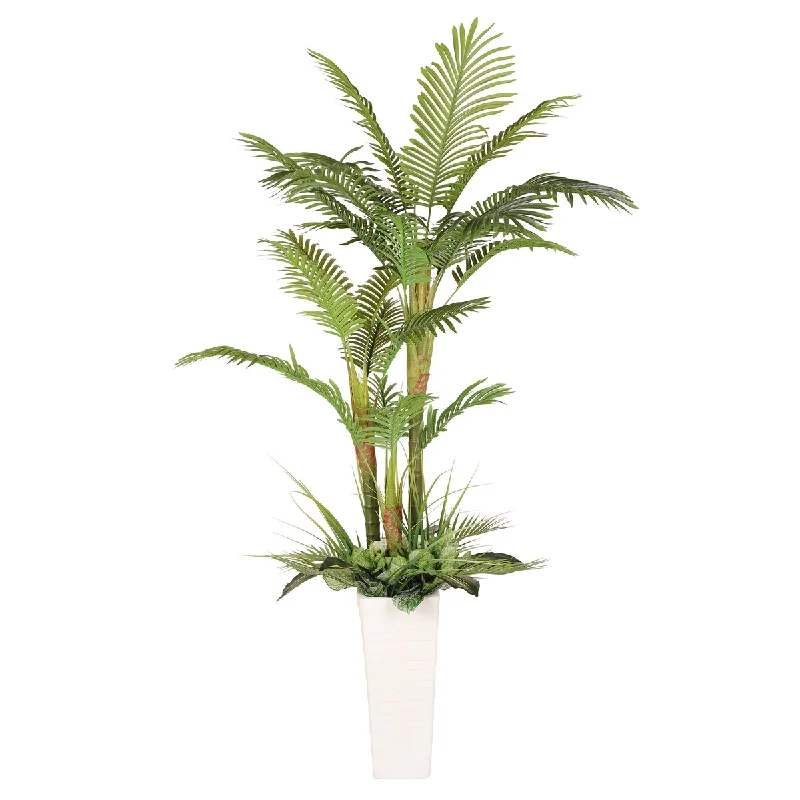 Puleo International 6 ft. Artificial Areca Palm Tree