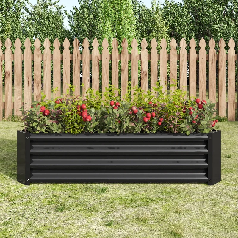 Rectangle Metal Garden Bed Raised Planter for Flowers,Plants,Vegetables,Herb,Veezyo