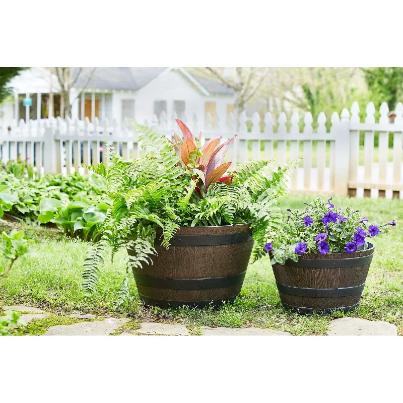 Southern Patio Whiskey Barrel Planter