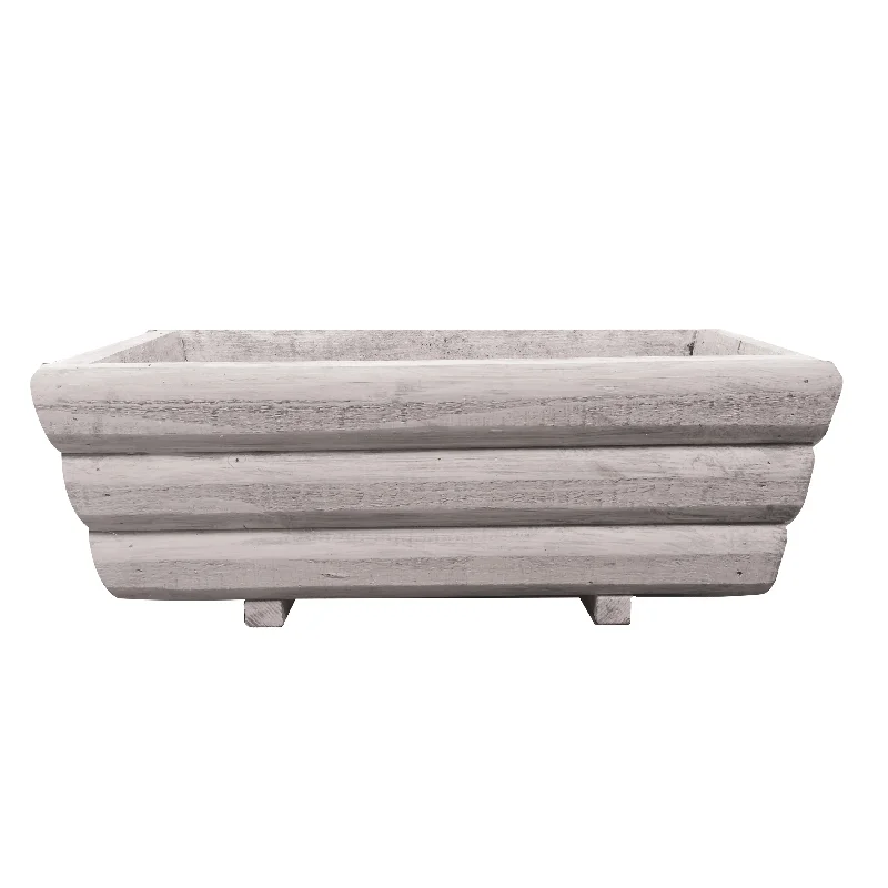 Whitewash Wood Planter